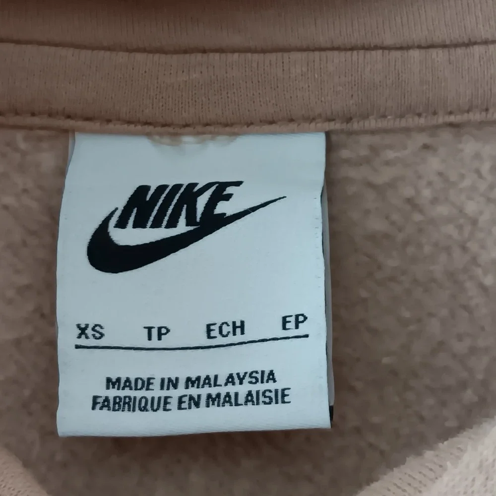Nike‎ Sportswear Center Swoosh Essential Fleece Pullover Hoodie Sand Beige XS